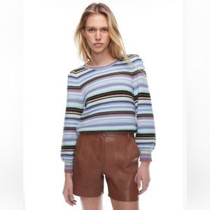 ARITZIA Wilfred Women's Seabrook striped Pullover Knit Sweater Sz SX NWT new